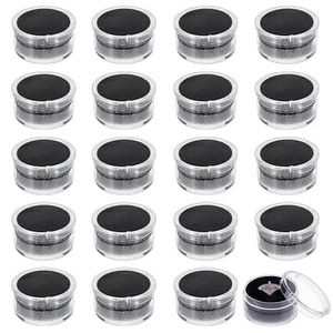 20 Pcs Round Stone Box Diamond Gemstone Display Case Containers with Lids - Picture 1 of 5