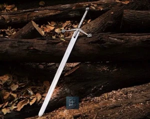 Hand Forged Scottish Claymore Viking Sword Medieval Razor Sharp With Sheath - Picture 1 of 6