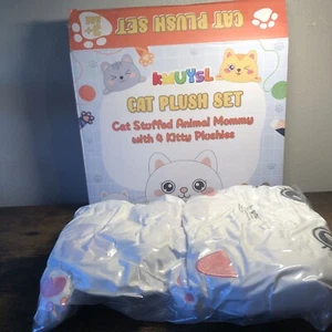 Kmuysl Cat Plush Set  Mommy cat And her 4 kittens Stuffed animal - Picture 1 of 8