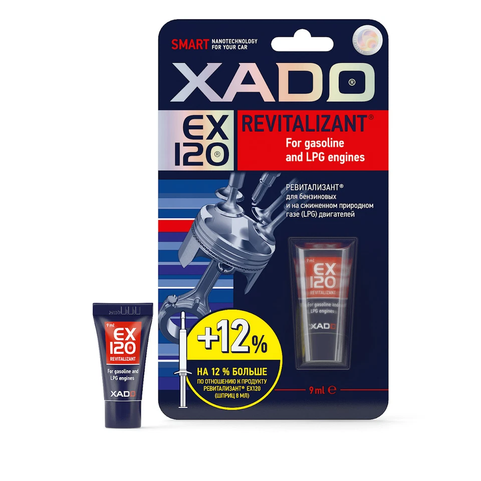 XADO EX120 Benzin Autogas Motor Verschleiß Schutz Reparatur Additiv Revitalizant