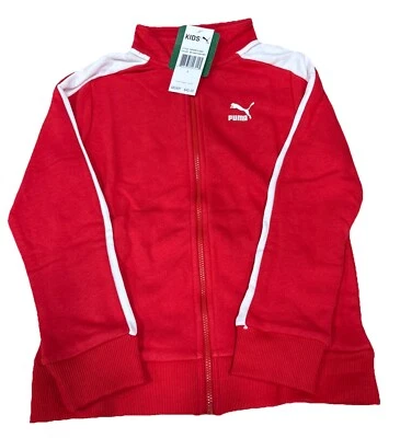 PUMA Boys' T 7 Core French Terry Track Jacket Size 7 In Red - Image 1 of 2