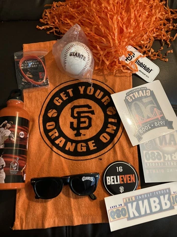 San Francisco Giants Lot Bottle Sunglasses Towel Window Clings Baseball Bracelet Cover