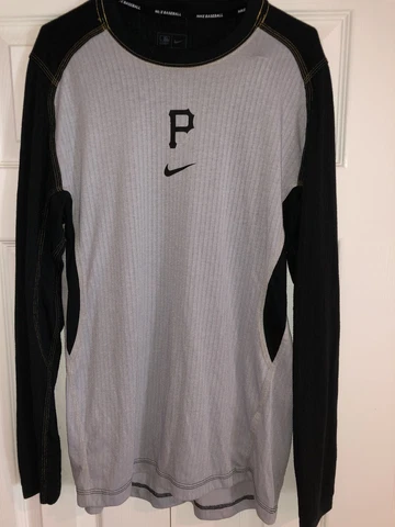 Nike Pittsburgh Pirates Black T-shirt Long Sleeve Mens Large Cover