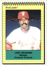 1991 Savannah Cardinals ProCards #1668 Larry Milbourne MGR