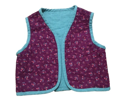 Niños pequeños acolchados hechos a mano oeste algodón reversible vintage Foto 1 de 4