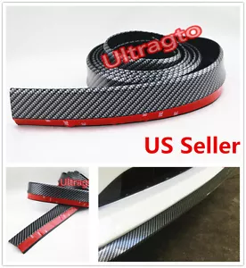 2"x98" CARBON FIBER FRONT BUMPER LIP SPLITTER BODY SPOILER VALENCE CHIN TRIM - Bild 1 von 8