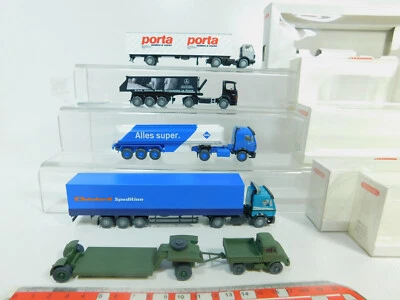 5X Wiking H0 1:87 MB-LKW: 780 Aral+510+696 BW+544+600, Molto Buono+Box #BO630-1 - Immagine 1 di 4