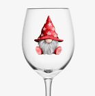x9 Cute Sitting Gnome-Vinyl Decal Stickers-Christmas-Wine Glass/Gift/Ipad-0082