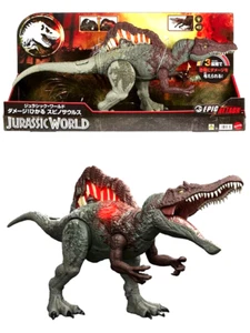 MATTEL JURASSIC WORLD Damage Shine Spinosaurus Figura Giocattolo HXF62 2024 54,8cm Nuovo - Foto 1 di 7