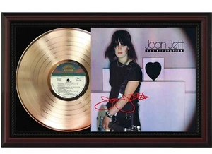 Joan Jett Framed Cherry wood Reproduction Signature LP Record Display. - Picture 1 of 5