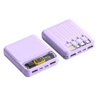 10000/20000mah Power Bank  External Battery Pack Built-in 4 Usb Output Cables