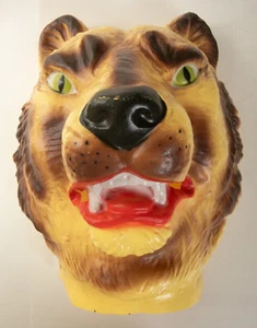 Large Tiger Cat Halloween Mask  (HSE) Plastic Blow Mold (JSF6) Decoration Italy - Picture 1 of 14
