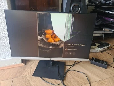 HP 24FH monitor.  Cracked screen  - Image 1 of 4