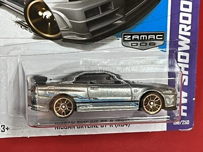 Nissan Skyline GT-R EDICIÓN ZAMAC R34 RHTF Hot Wheels con PROTECTOR 2012 sala de exposición Foto 1 de 4