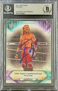 EDGE Signed Autographed 2021 Topps WWE Card #10 Beckett 15334083 - Picture 1 of 2