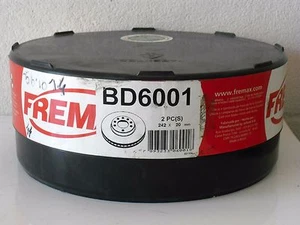 COPPIA DISCHI FRENO ANT. NISSAN PRIMERA 1.6 2.0 D '90 96 FREMAX BD 6001 - Picture 1 of 1