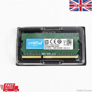 Genuine CRUCIAL MEMORY RAM 4GB DDR3L 1600HMZ 4GB RAM DESKTOP SERVER LAPTOP - Picture 1 of 2