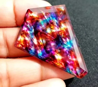 Ammolite Doublet Opal Fancy Cut 19-20 Ct  EGL Certified Loose Gemstone - Image 1 of 4