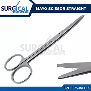 Mayo Scissor Surgical Dental Veterinary Instruments 6.75" Straight German Grade - Picture 1 of 3