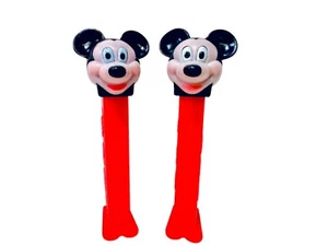 The Walt Disney Company Vintage 1980's Set Of 2 Red Mickey Mouse PEZ Dispensers - Picture 1 of 15
