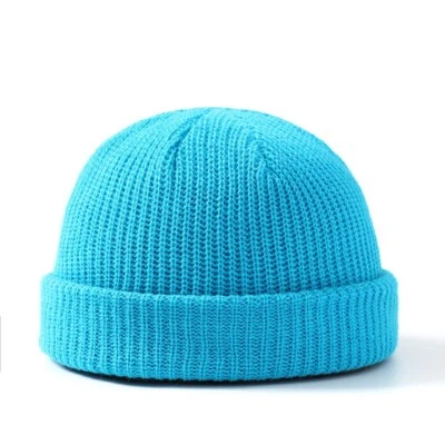 Gorro de malha quente inverno algemado masculino feminino pescador relógio boné caveira chapéu diário - Imagem 1 de 4