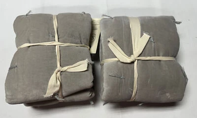 Juego Southern Living Aubrey One King Sham 20x36 Acolchado Algodón Lino Gris Natural Foto 1 de 4