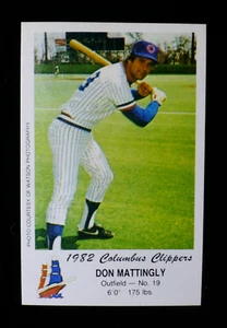 1982 Police Columbus Clippers Don Mattingly Pre-rookie Minor League - Picture 1 of 2