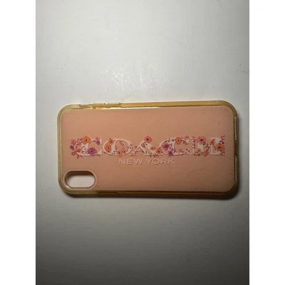 COACH New York Floral Phone Case Peach iPhone Xr Designer Cover - Image 1 of 4