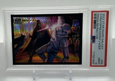 2022 Topps Star Wars Galaxy Stormtroopers Swarm Darth Vader Prism /75 PSA 9 - Image 1 of 2