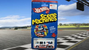 Hot Wheels Vintage Captain America GMC Motorhome Scene Machines NEW IN PACKAGE - Picture 1 of 10