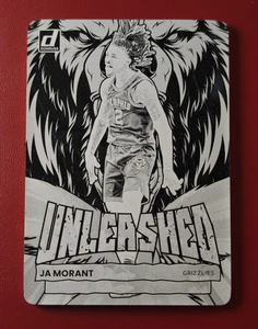 2022-23 Panini Donruss Unleashed Black Printing Plate Ja Morant #2 1/1 - Picture 1 of 2