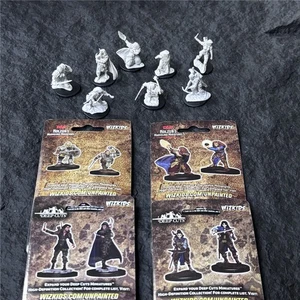 8 Stück D&D Nolzur's Marvelous Tiefling Sorcerer Half-Ork Barbarian Fighter Minis  - Bild 1 von 6