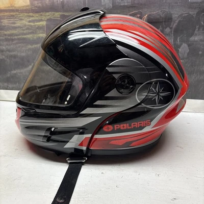 Red Polaris Snowmobile Helmet With Flip Down Visor/sun Visor And Air Intake  XXL - Image 1 of 4