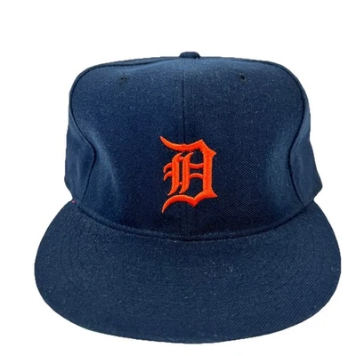 Vintage New Era Pro Diamond Detroit Tigers 7.5 Fitted Hat Signed Sparky Anderson - Image 1 of 4