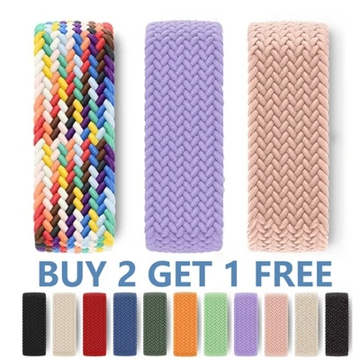 Cinturino Solo Loop Intrecciato 44/41/45/49mm per Apple Watch 9 8 7 6 5 4 SE Ultra 2