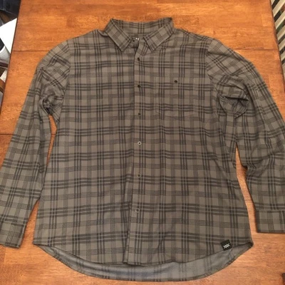 Camisa de Franela Rhone Hardy Para Hombre Talla XL Marrón Manga Larga Exterior Ligera Foto 1 de 4