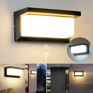 18W LED Außenleuchte mit Bewegungsmelder Wandleuchte Anthrazit Sensor Außenlampe - Bild 1 von 14