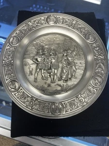 Vintage German SKS Zinn Pewter Wall Plate Plaque Albrecht Durer Markbauern - Picture 1 of 5