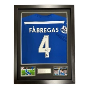Cesc Fabregas signed shirt FRAMED AFTAL PROOF CHELSEA JERSEY DISPLAY Fàbregas - Picture 1 of 3