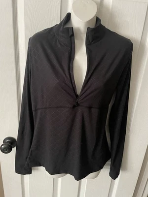 Pullover para mujer Balance Collection negro 1/4 cremallera talla M Foto 1 de 4