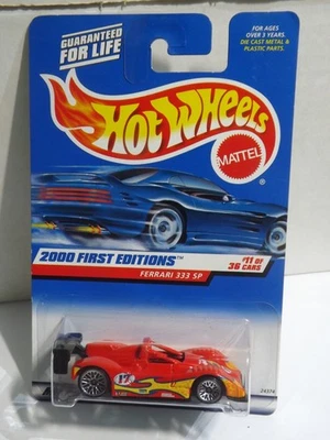 2000 First Edition Hotwheels  Red Ferrari 333SP # 11 of 36  1/64 Scale - Image 1 of 2
