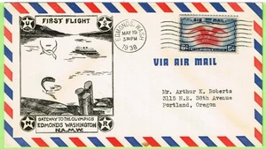National Air Mail Week NAMW May 19 1938 Edmonds WA - Picture 1 of 1