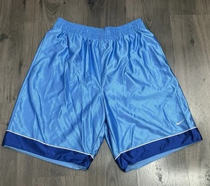 Nike Dazzle Basketball Shorts babyblau glänzend Swoosh lang schwer XL Herren - Bild 1 von 7