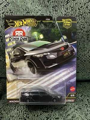 Honda Civic Type R Black Chase 0/5 Hot Wheels Car Culture Ronin Run II '07 Foto 1 de 3