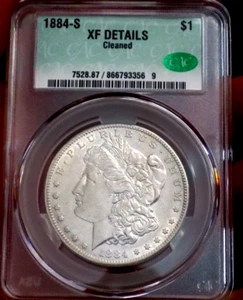 MORGAN SILVER DOLLAR 1884 S CAC XF UNDER GRADE LOOKS AU AND ORIGINAL!! - Picture 1 of 4