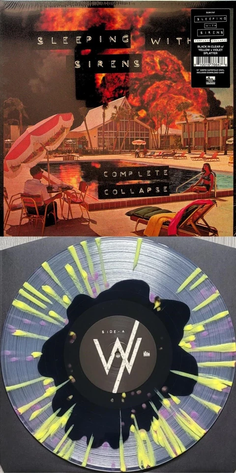 SLEEPING WITH SIRENS Complete Collapse LP (SEALED* 2022 Coloured Splatter Vinyl) - Image 1 of 4