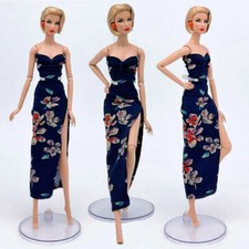 Evening Party Dresses for 1/6 Barbie Doll Toys Outfits Floral Dress Doll Clothes