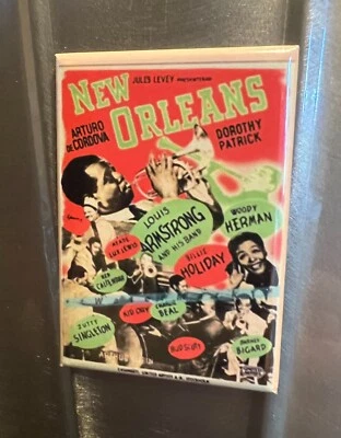 NEW ORLEANS Louis Armstrong Jazz Movie Poster MAGNET 2x3" Refrigerator Locker - image 1 of 3