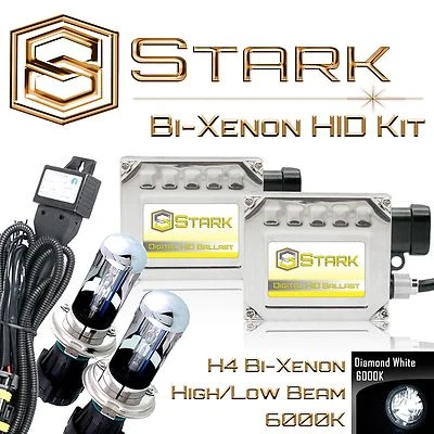 Stark 35W Bi-Xenon HID HiLo Headlight Mini Kit - H4 9003 - 6K Diamond White (B) - Image 1 of 3