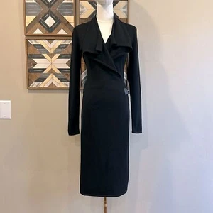 Vestido Ralph Lauren Etiqueta Negra Cuero Cachemir Hebilla Negro Pequeño - Imagen 1 de 11